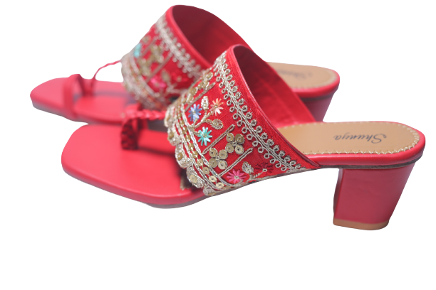 SHOETOPIA Women Red, Gold, White Heels - Buy SHOETOPIA Women Red, Gold,  White Heels Online at Best Price - Shop Online for Footwears in India |  Flipkart.com