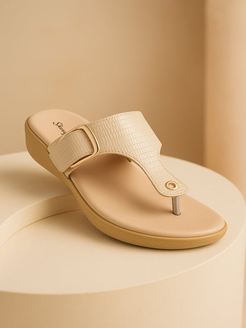 Doctor Extra soft Womens Beige Flat Foam Slippers/ Flip-flop Stylish casual comfortable lightweight synthetic slip-on thong sandal