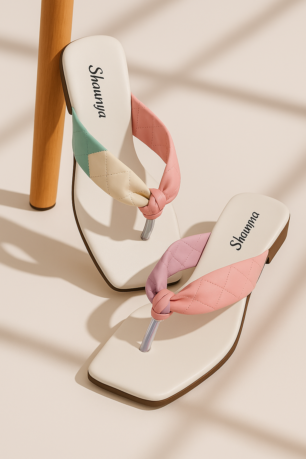 Multicolor Thong Flat Sandals for Women – Soft Cushion Comfort, Stylish Casual & Ethnic Wear Chappal, Daily Wear Slip-On Footwear