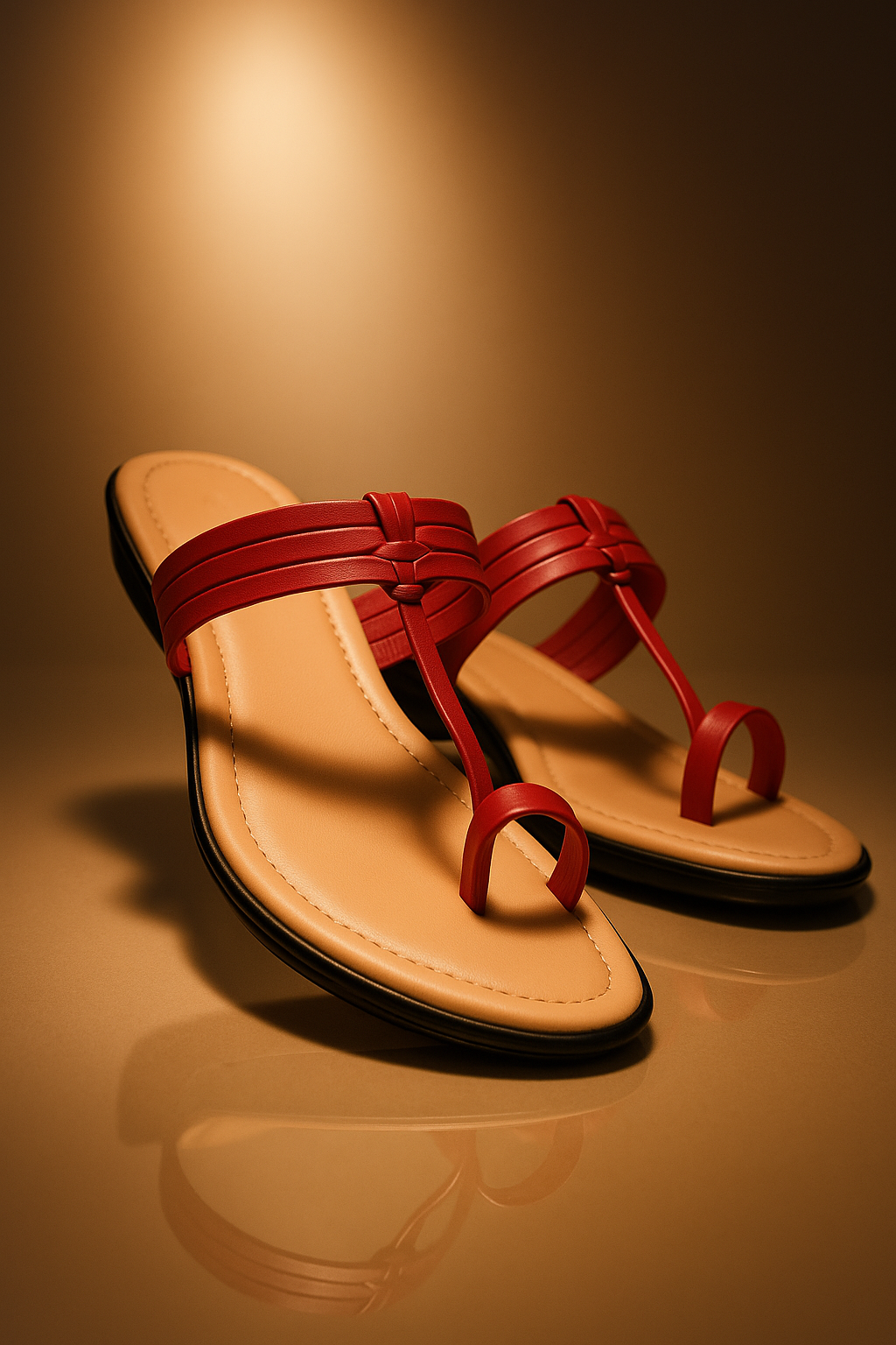 Trendy Cherry Toe-Loop Flat Sandals for Women | Comfortable & Stylish Daily Wear Chappal