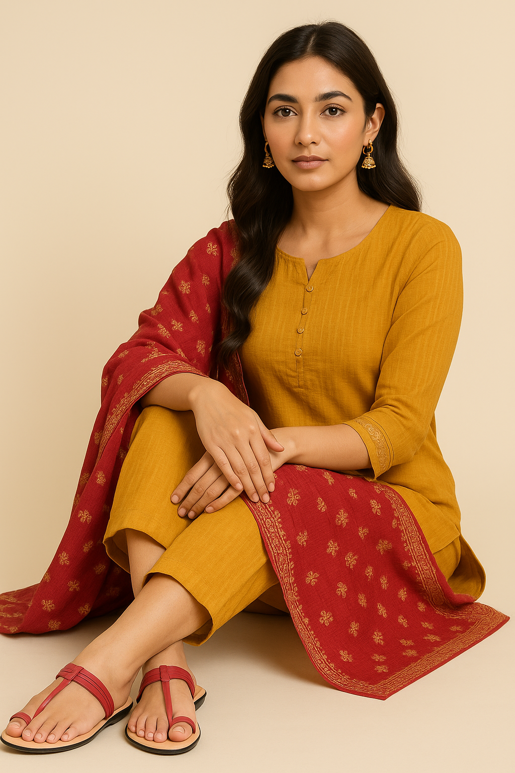 Trendy Cherry Toe-Loop Flat Sandals for Women | Comfortable & Stylish Daily Wear Chappal