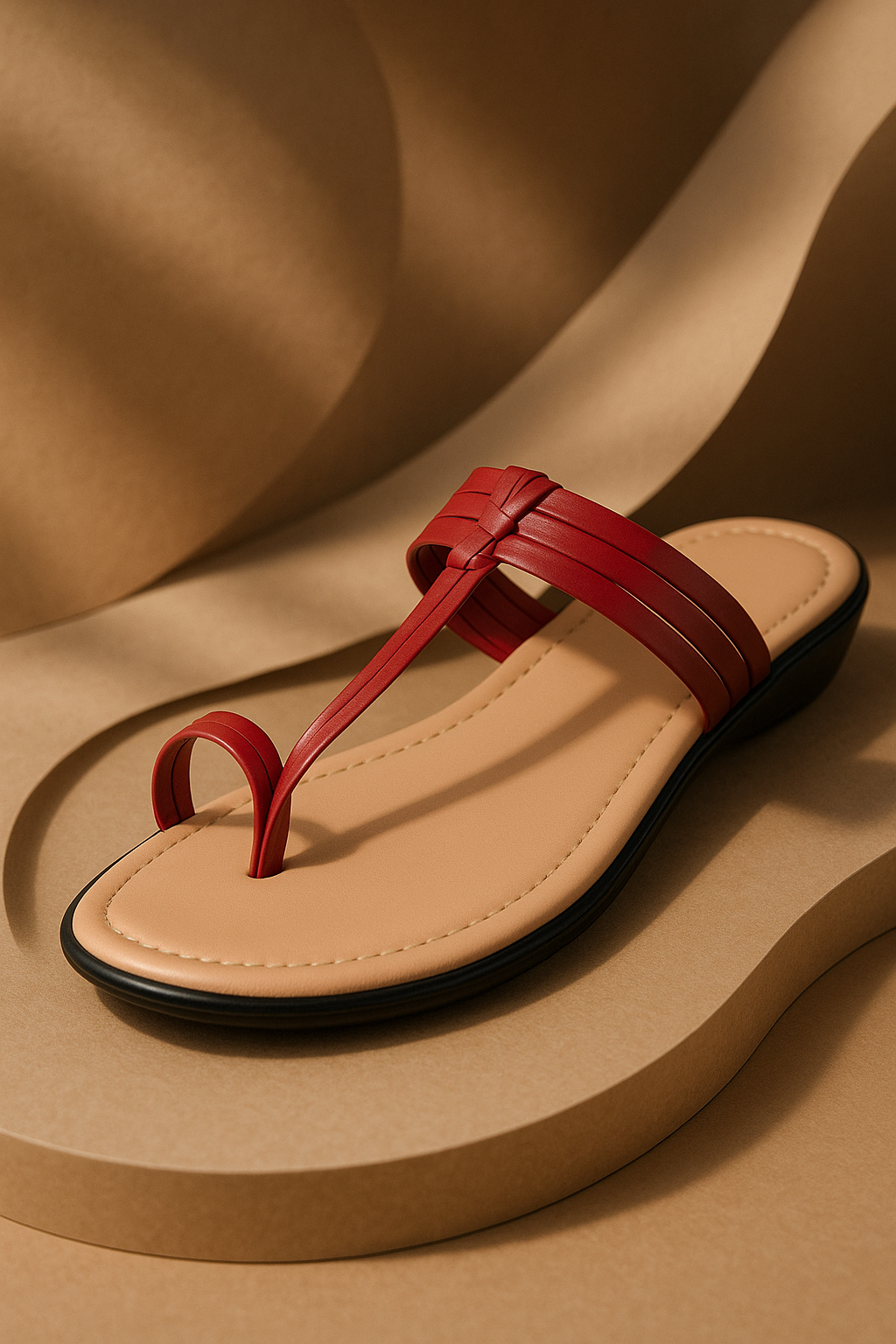 Trendy Cherry Toe-Loop Flat Sandals for Women | Comfortable & Stylish Daily Wear Chappal