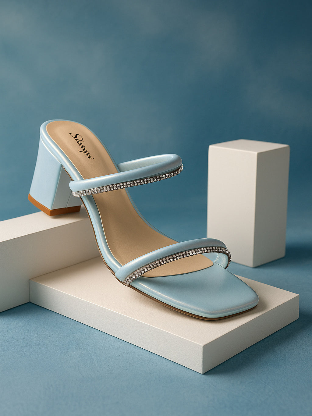 Sky Blue Retro Walk Women Fashion Sandal