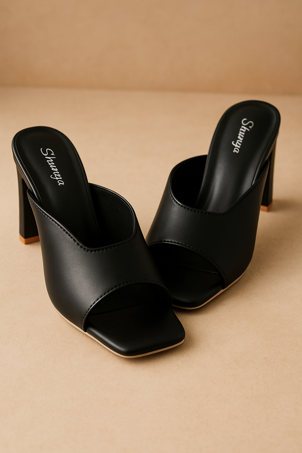 Black Open Toe sleek Fashion Sandal