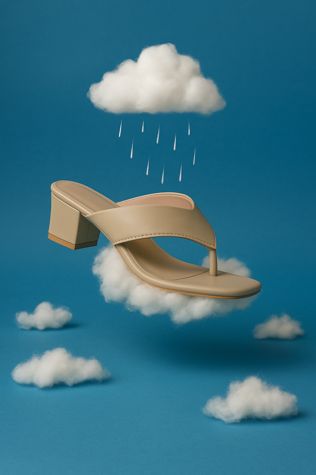 Shunya Women Comfortable Gold Square toe Thong Slip-on Block Heel Sandal For Official and Casual occassions