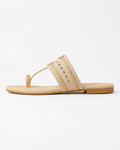 Ivory Sun-Motif Kolhapuri Flats