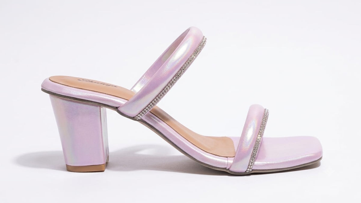 Pink Retro Walk Women Fashion Heel
