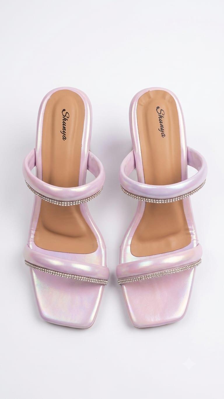 Pink Retro Walk Women Fashion Heel