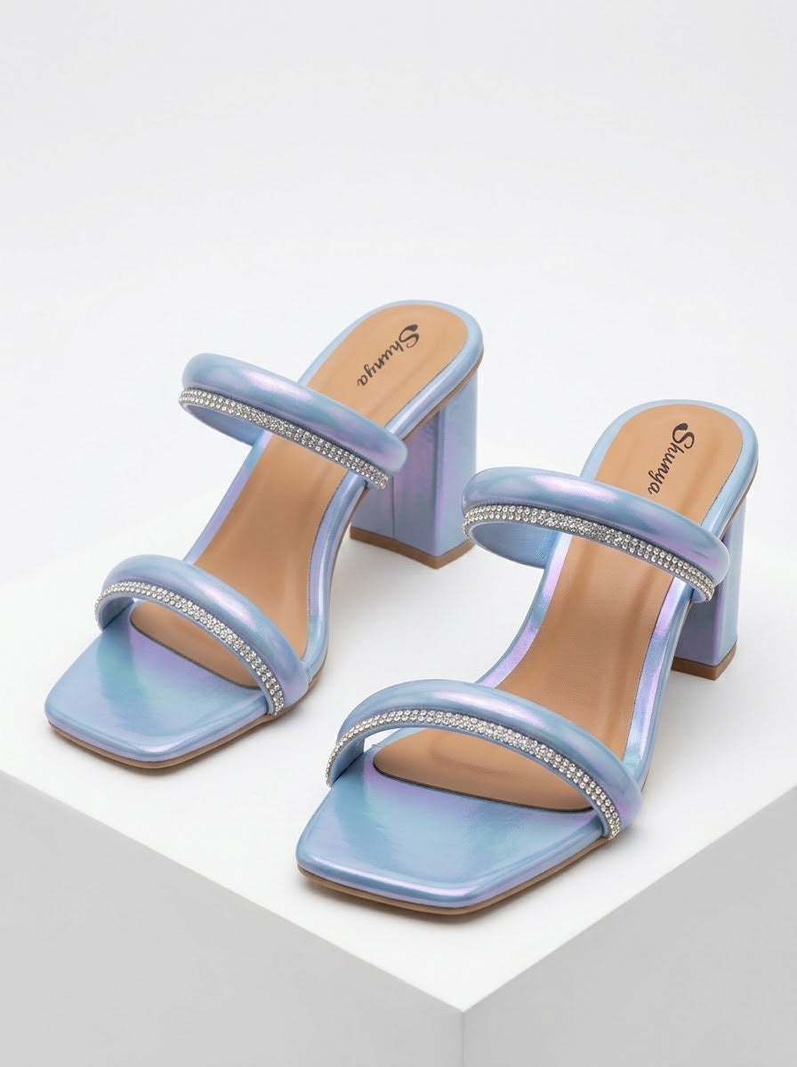 Sky Blue Retro Walk Women Fashion Sandal